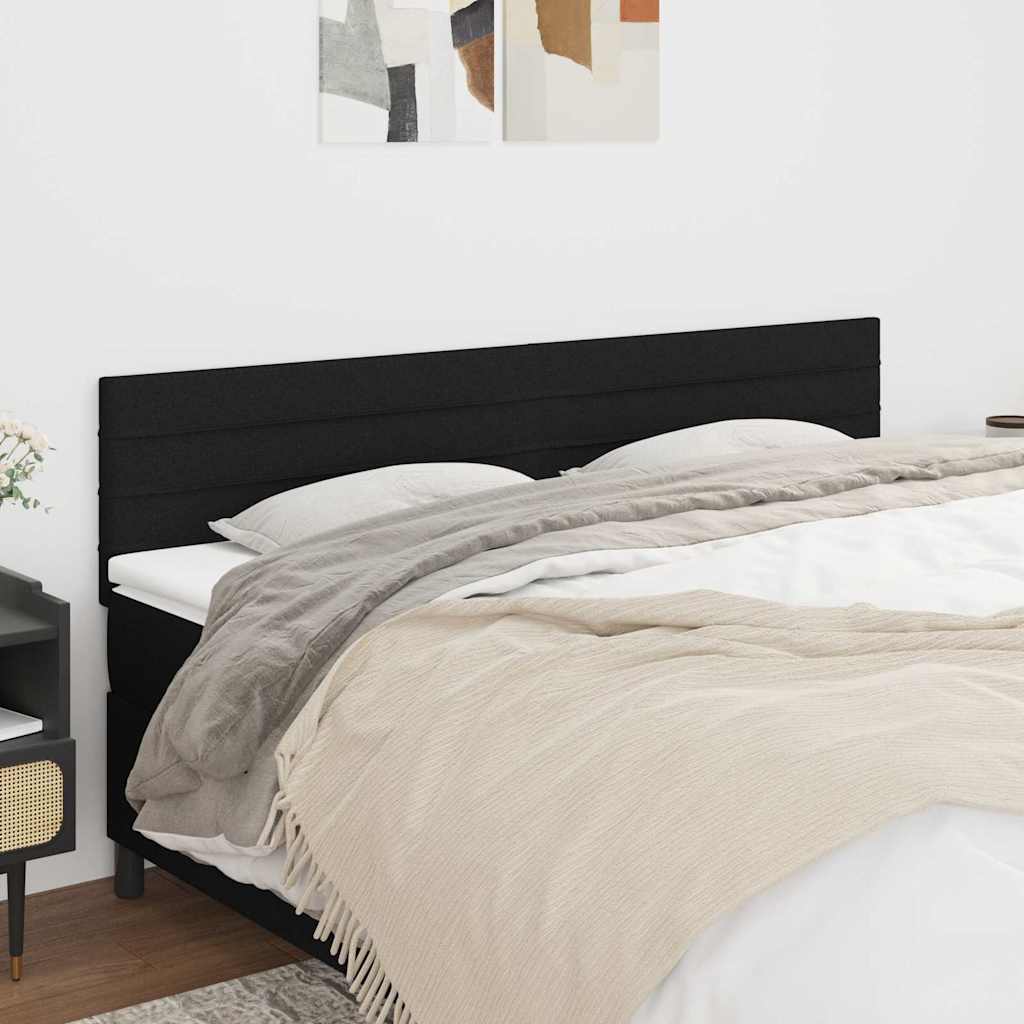 Vidaxl hoofdborden 2 st 100x5x78 88 cm stof zwart