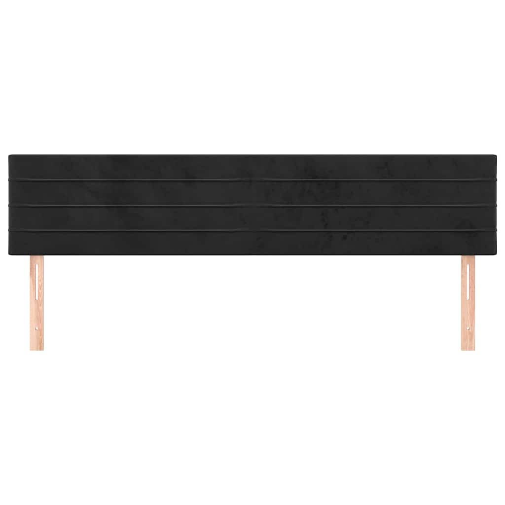 Vidaxl hoofdborden 2 st 100x5x78 88 cm fluweel zwart
