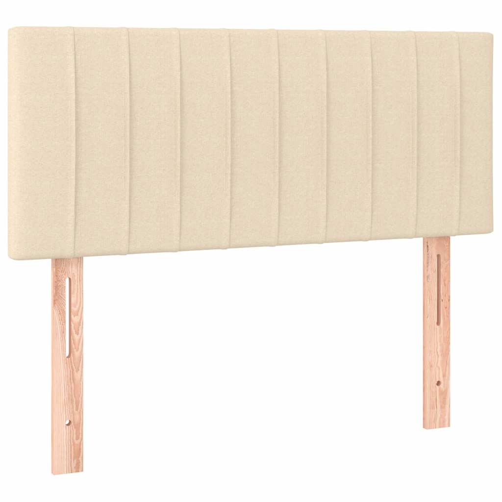 Vidaxl hoofdbord 100x5x78 88 cm stof crèmekleurig