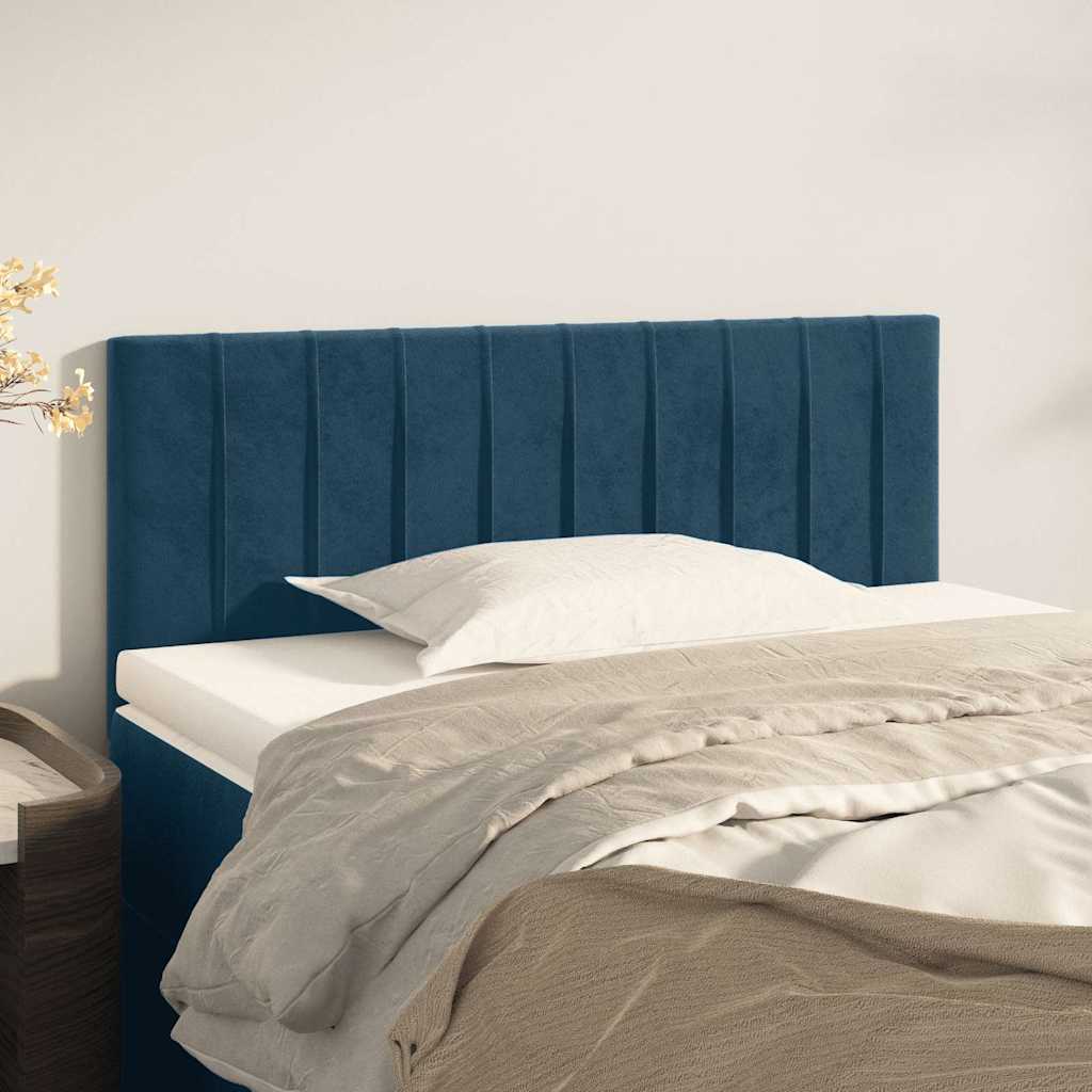 Vidaxl hoofdbord 100x5x78 88 cm fluweel donkerblauw