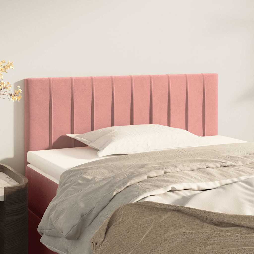 Vidaxl hoofdbord 100x5x78 88 cm fluweel roze