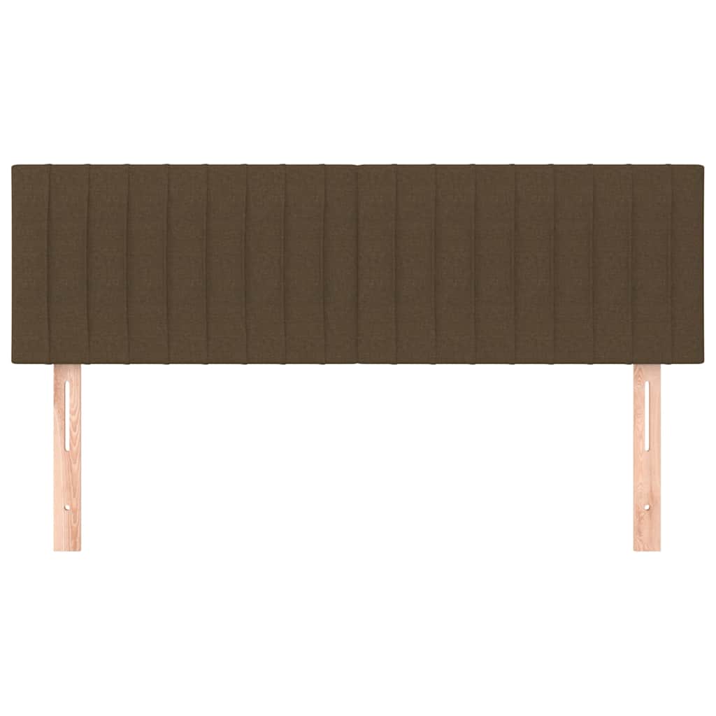 Vidaxl hoofdborden 2 st 72x5x78 88 cm stof donkerbruin