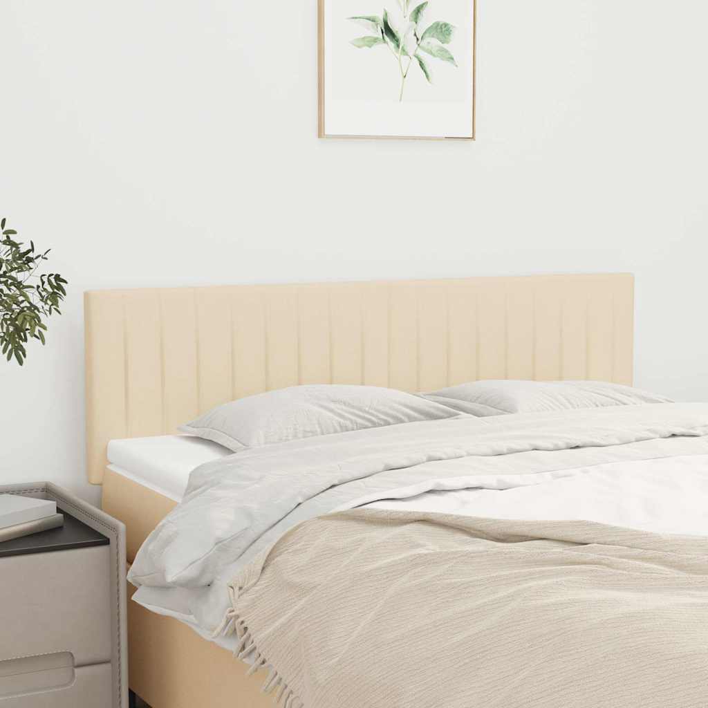 Vidaxl hoofdborden 2 st 72x5x78 88 cm stof crèmekleurig