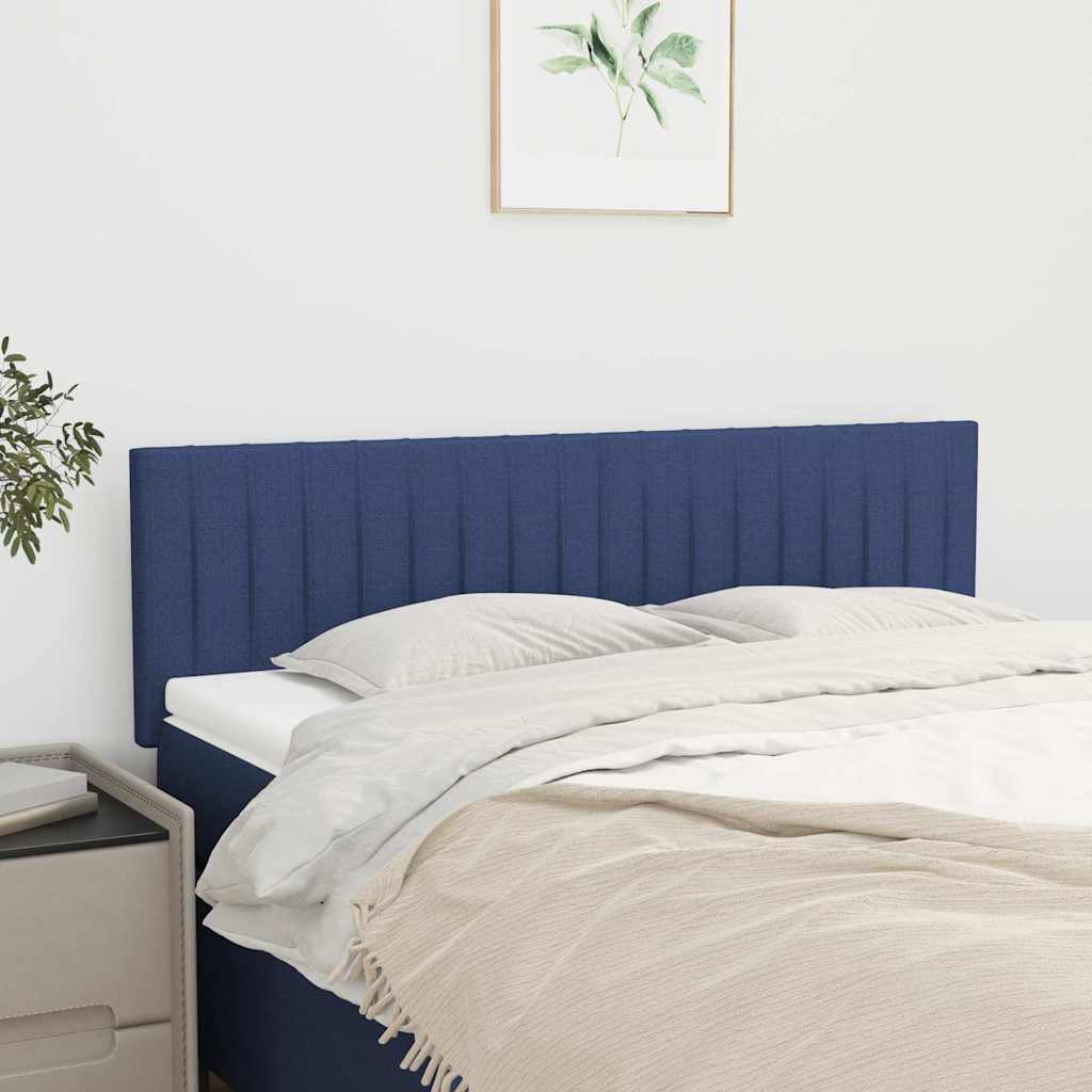 Vidaxl hoofdborden 2 st 72x5x78 88 cm stof blauw