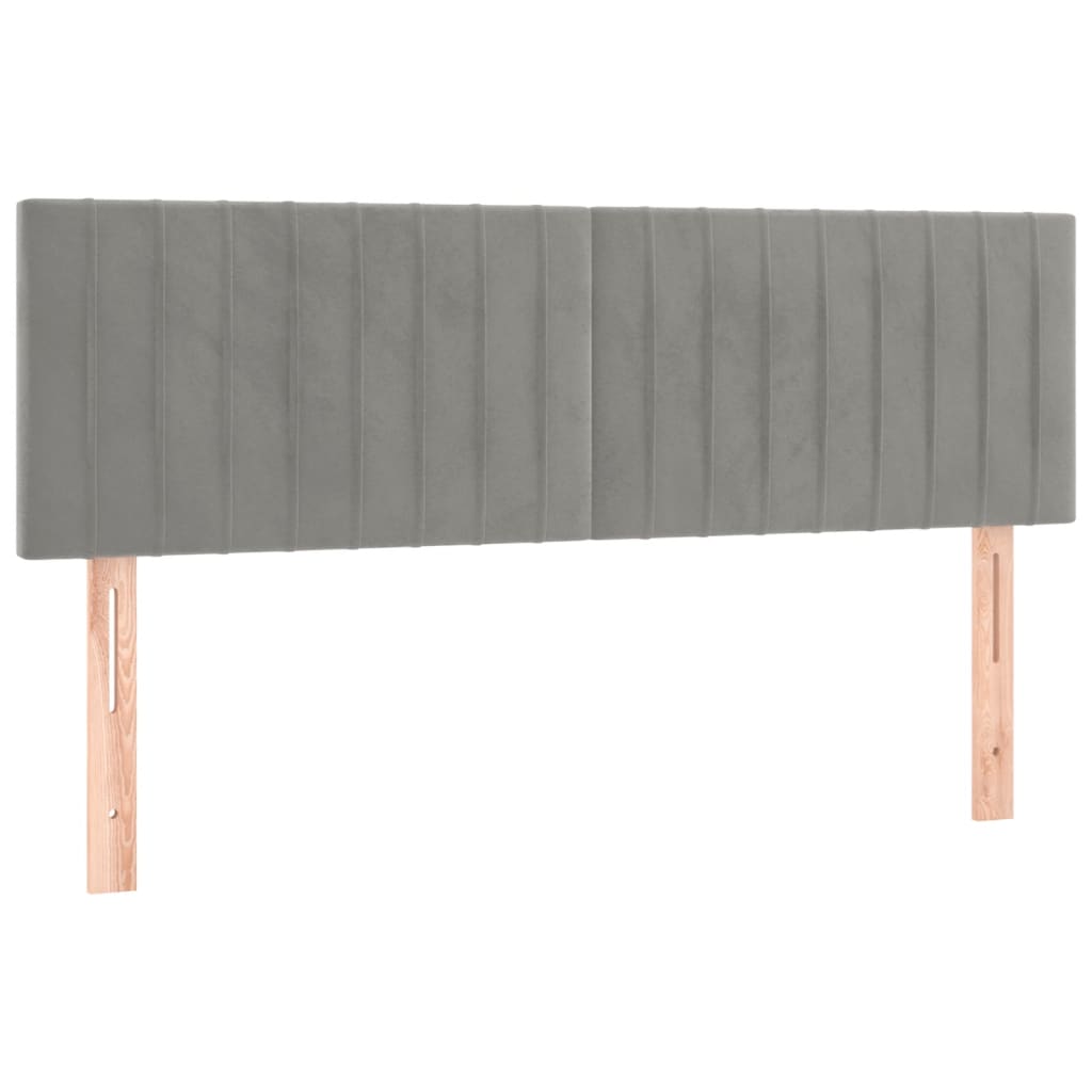 Vidaxl hoofdborden 2 st 72x5x78 88 cm fluweel lichtgrijs