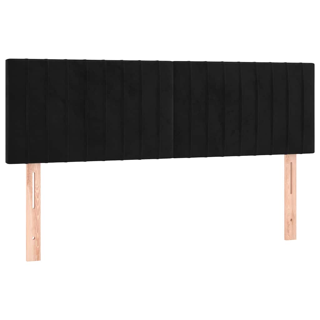 Vidaxl hoofdborden 2 st 72x5x78 88 cm fluweel zwart