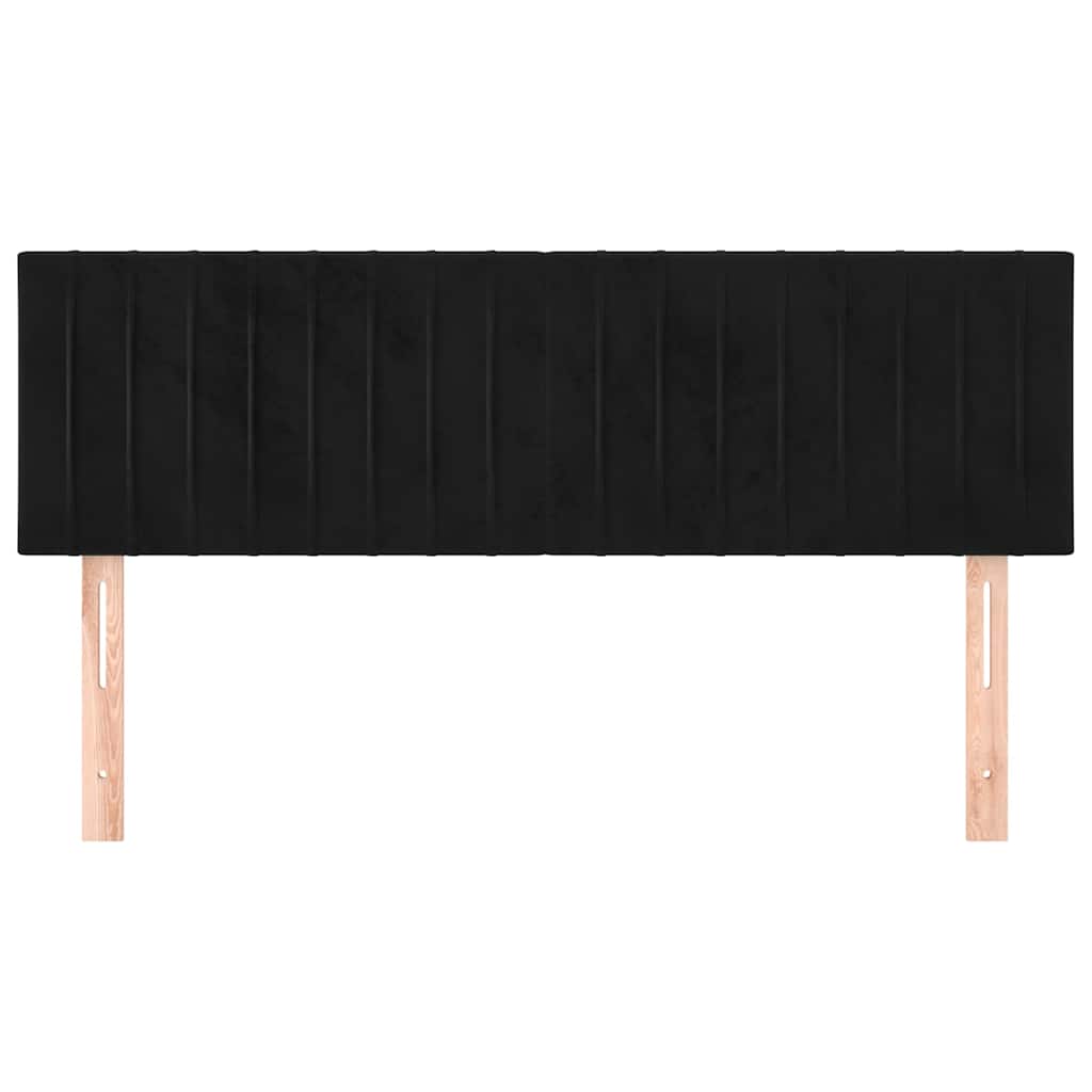 Vidaxl hoofdborden 2 st 72x5x78 88 cm fluweel zwart
