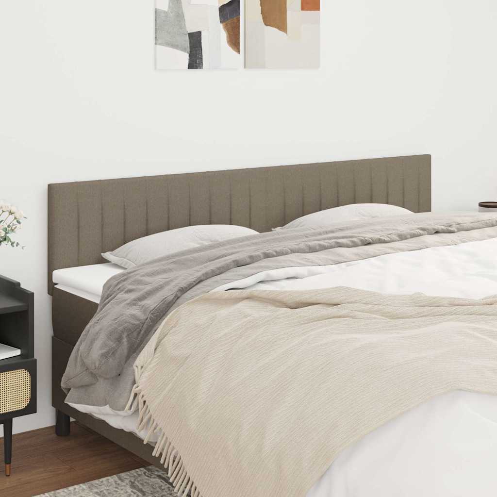 Vidaxl hoofdborden 2 st 80x5x78 88 cm stof taupe