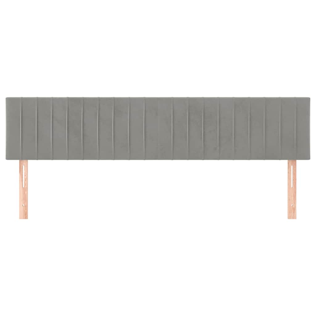 Vidaxl hoofdborden 2 st 90x5x78 88 cm fluweel lichtgrijs