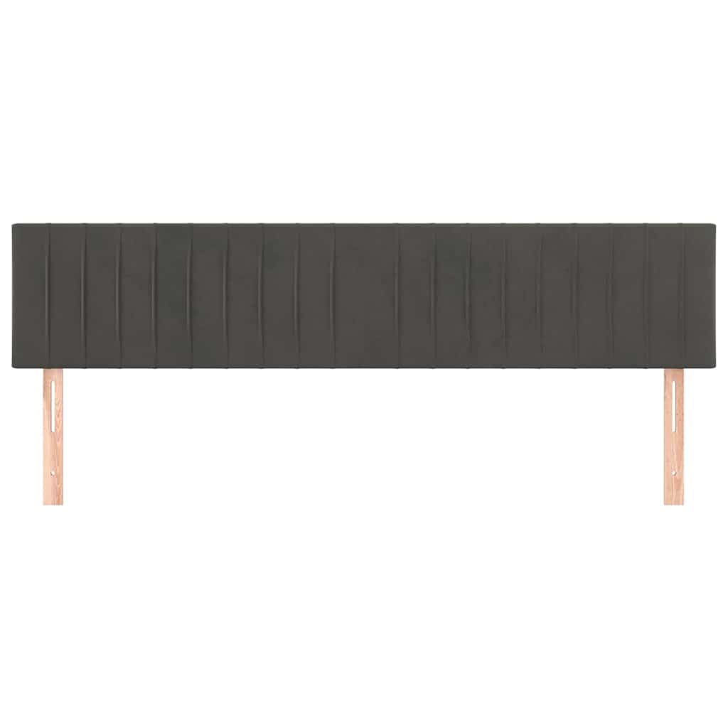 Vidaxl hoofdborden 2 st 90x5x78 88 cm fluweel donkergrijs