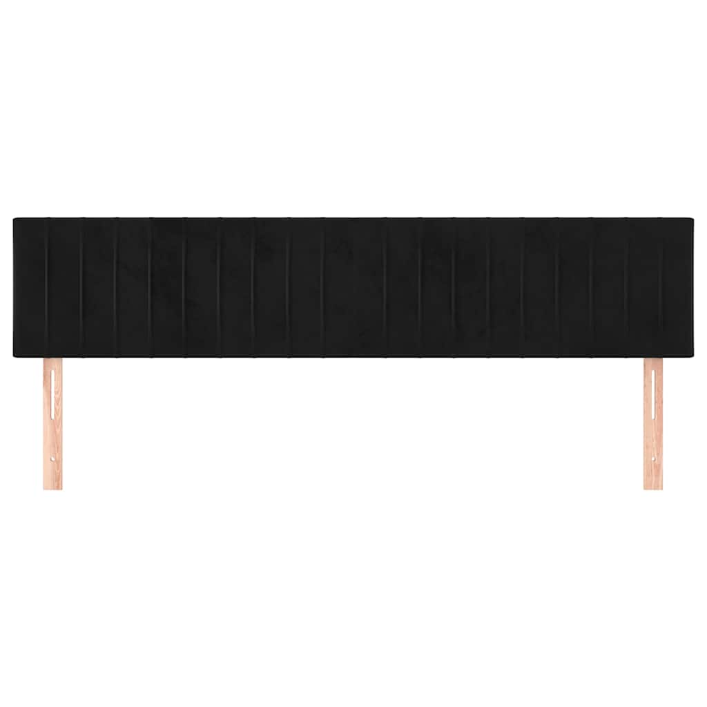 Vidaxl hoofdborden 2 st 90x5x78 88 cm fluweel zwart