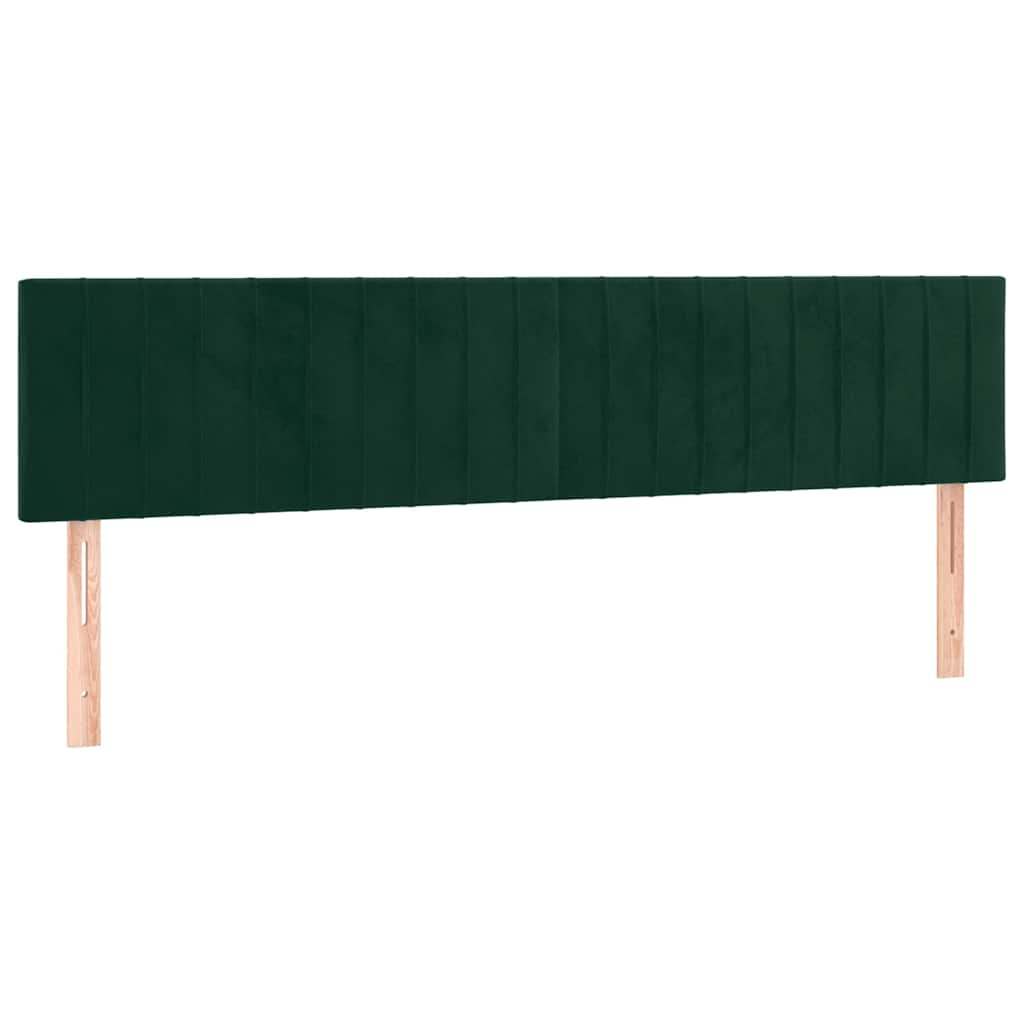 Vidaxl hoofdborden 2 st 90x5x78 88 cm fluweel donkergroen