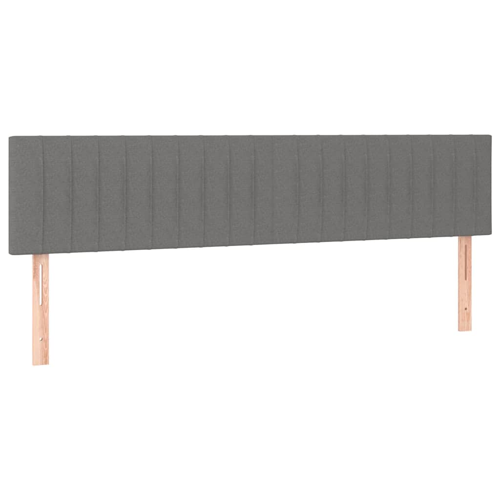 Vidaxl hoofdborden 2 st 100x5x78 88 cm stof donkergrijs