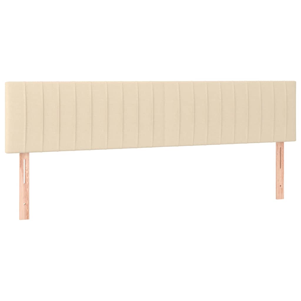 Vidaxl hoofdborden 2 st 100x5x78 88 cm stof crèmekleurig