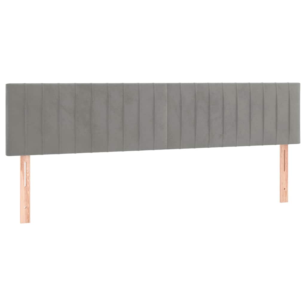 Vidaxl hoofdborden 2 st 100 x 5 x 78 88 cm fluweel lichtgrijs