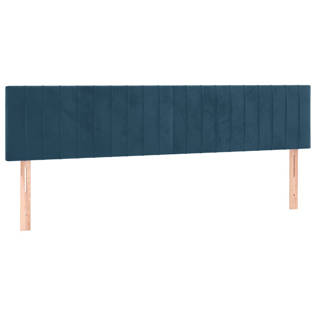 Vidaxl hoofdborden 2 st 100x5x78 88 cm fluweel donkerblauw