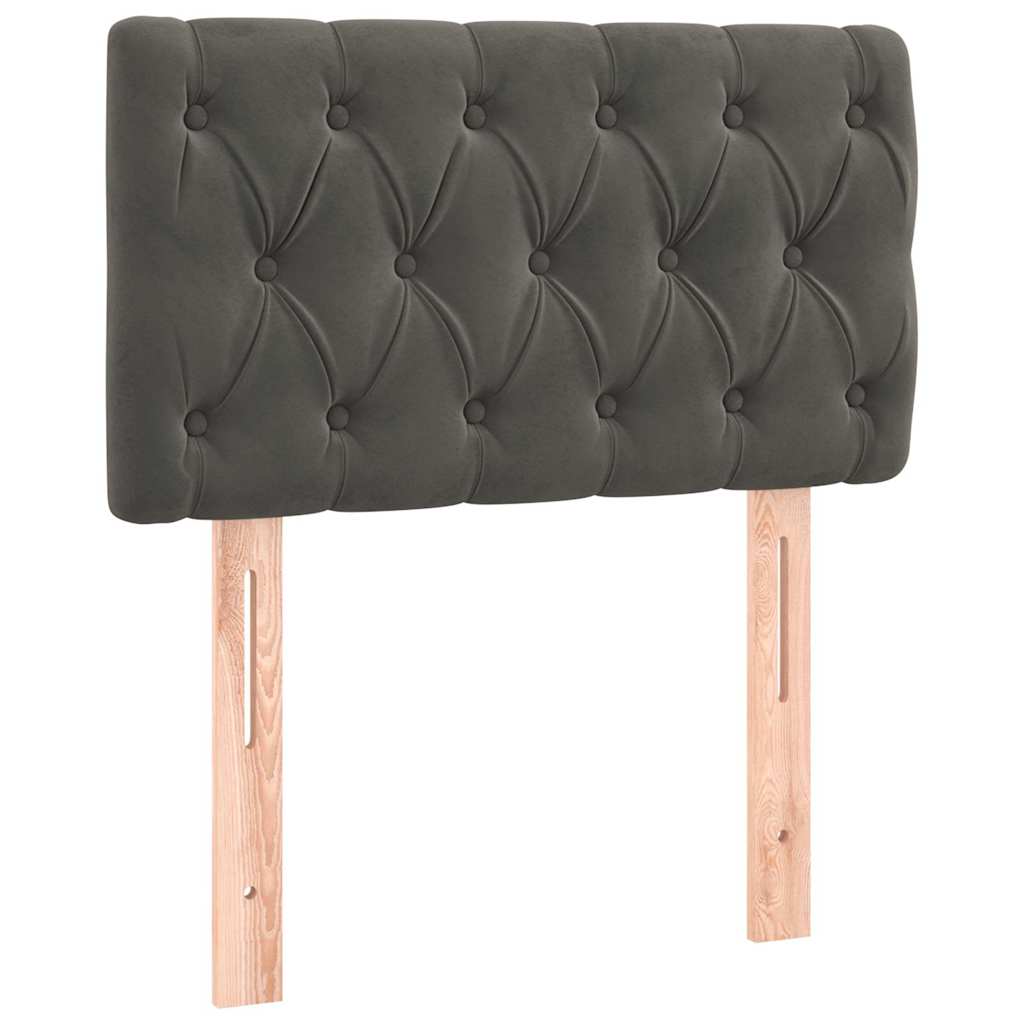 Vidaxl hoofdbord 80x7x78 88 cm fluweel donkergrijs