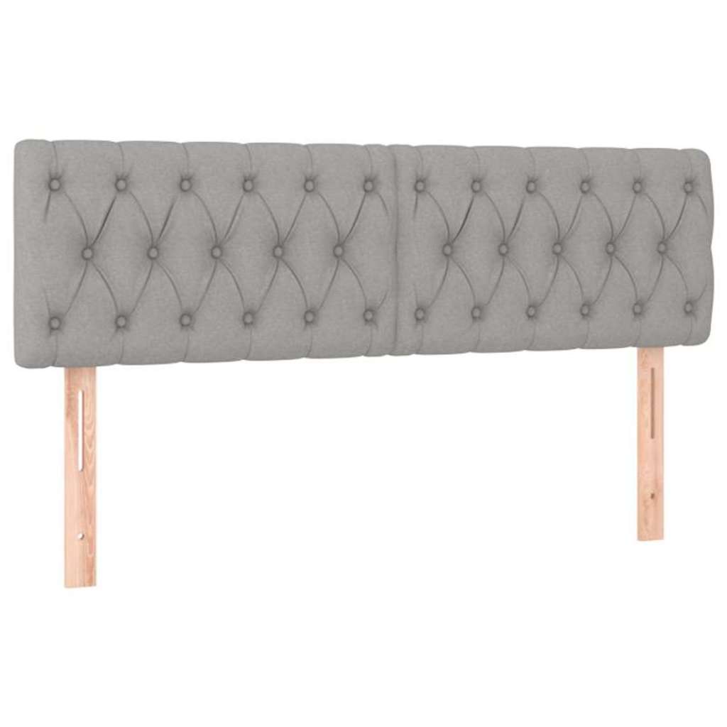 Vidaxl hoofdborden 2 st 72x7x78 88 cm stof lichtgrijs