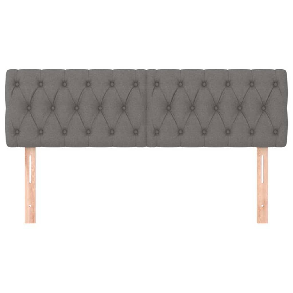 Vidaxl hoofdborden 2 st 72x7x78 88 cm stof donkergrijs