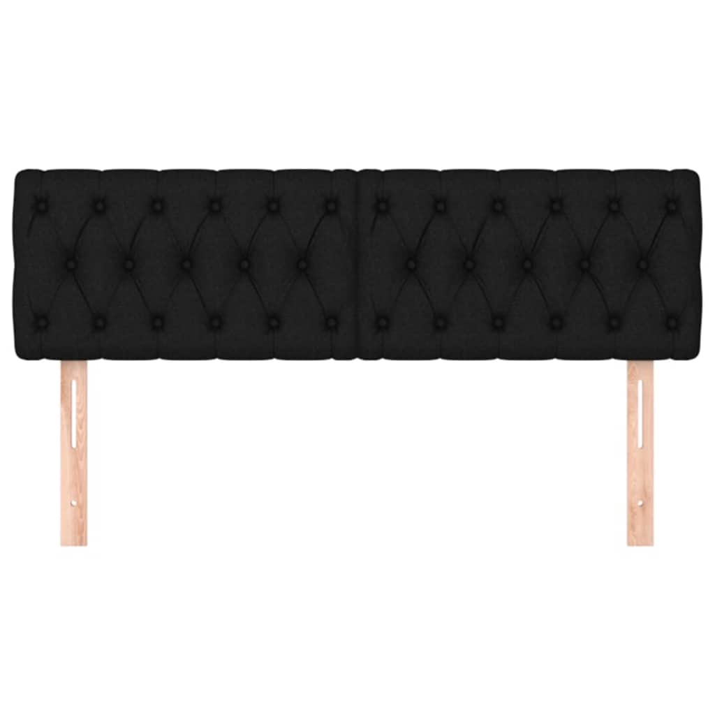 Vidaxl hoofdborden 2 st 72x7x78 88 cm stof zwart