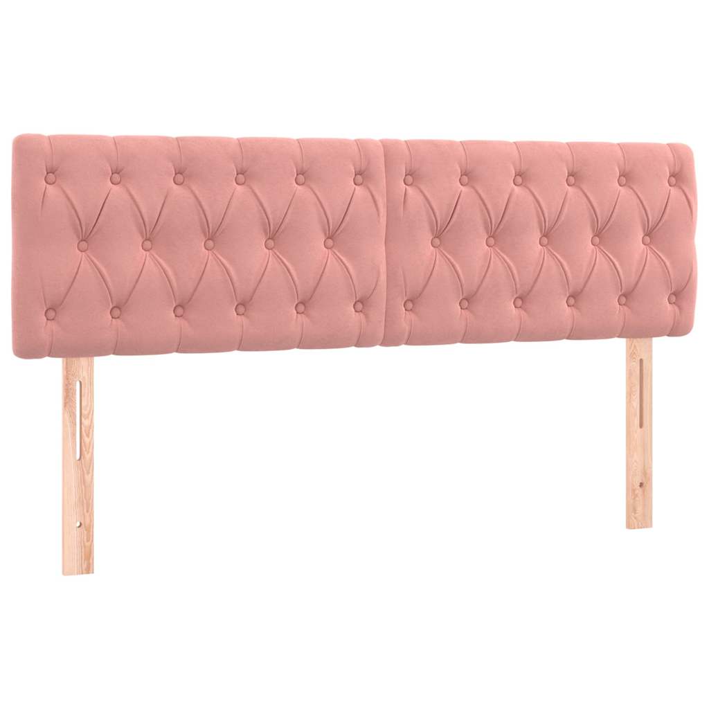 Vidaxl hoofdborden 2 st 72x7x78 88 cm fluweel roze