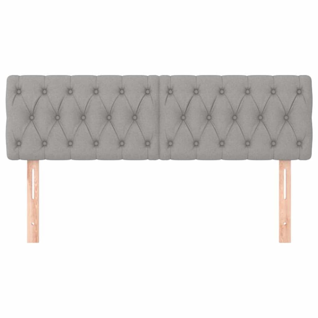 Vidaxl hoofdborden 2 st 80x7x78 88 cm stof lichtgrijs