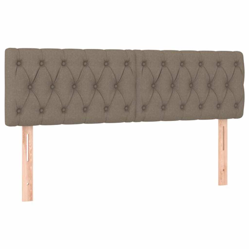 Vidaxl hoofdborden 2 st 80x7x78 88 cm stof taupe
