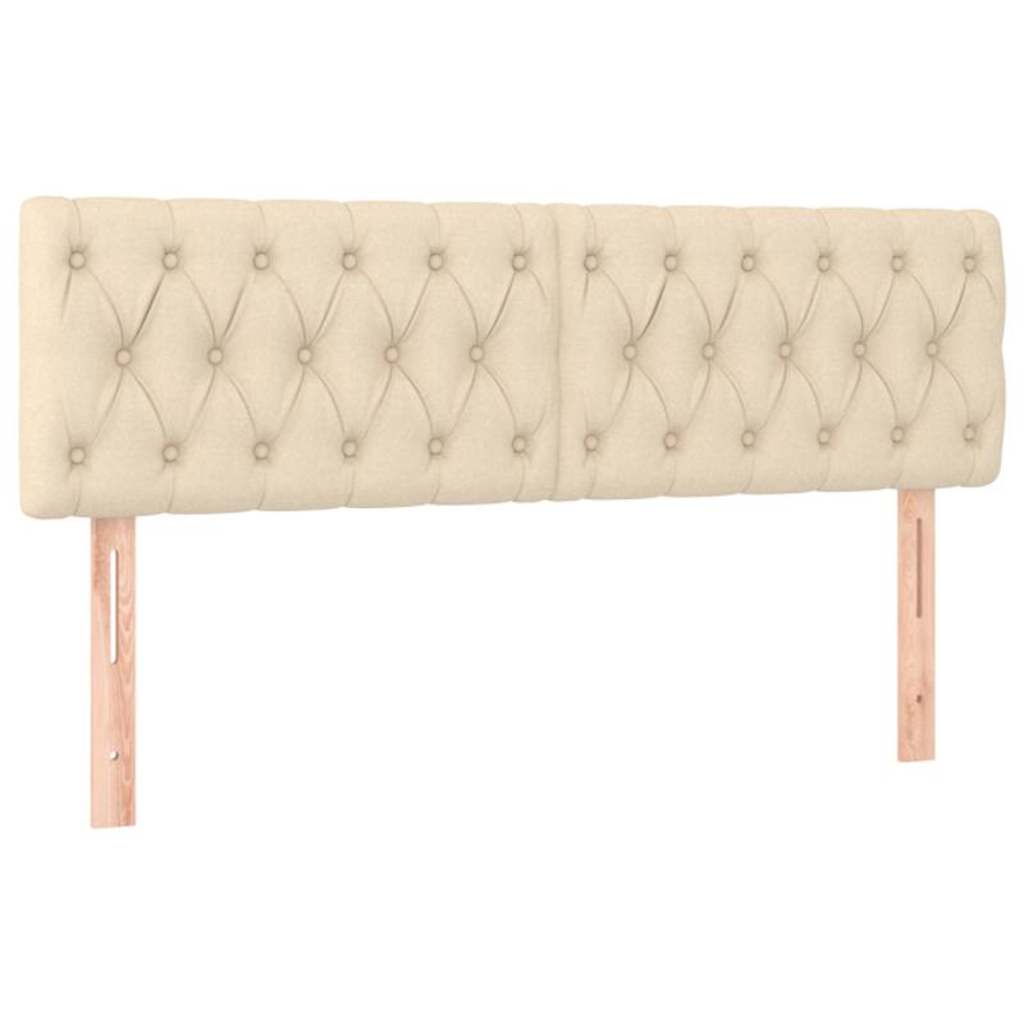 Vidaxl hoofdborden 2 st 80x7x78 88 cm stof crèmekleurig