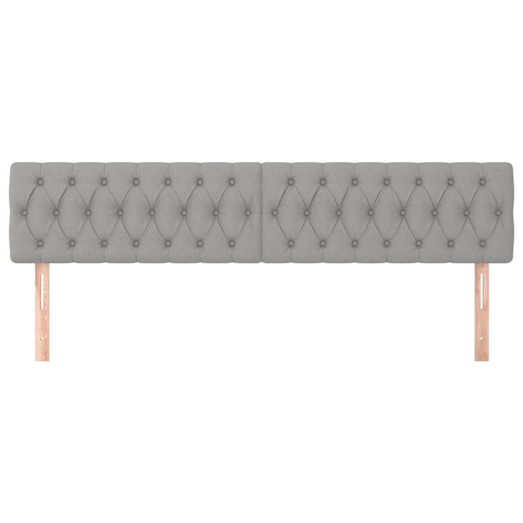 Vidaxl hoofdborden 2 st 90x7x78 88 cm stof lichtgrijs