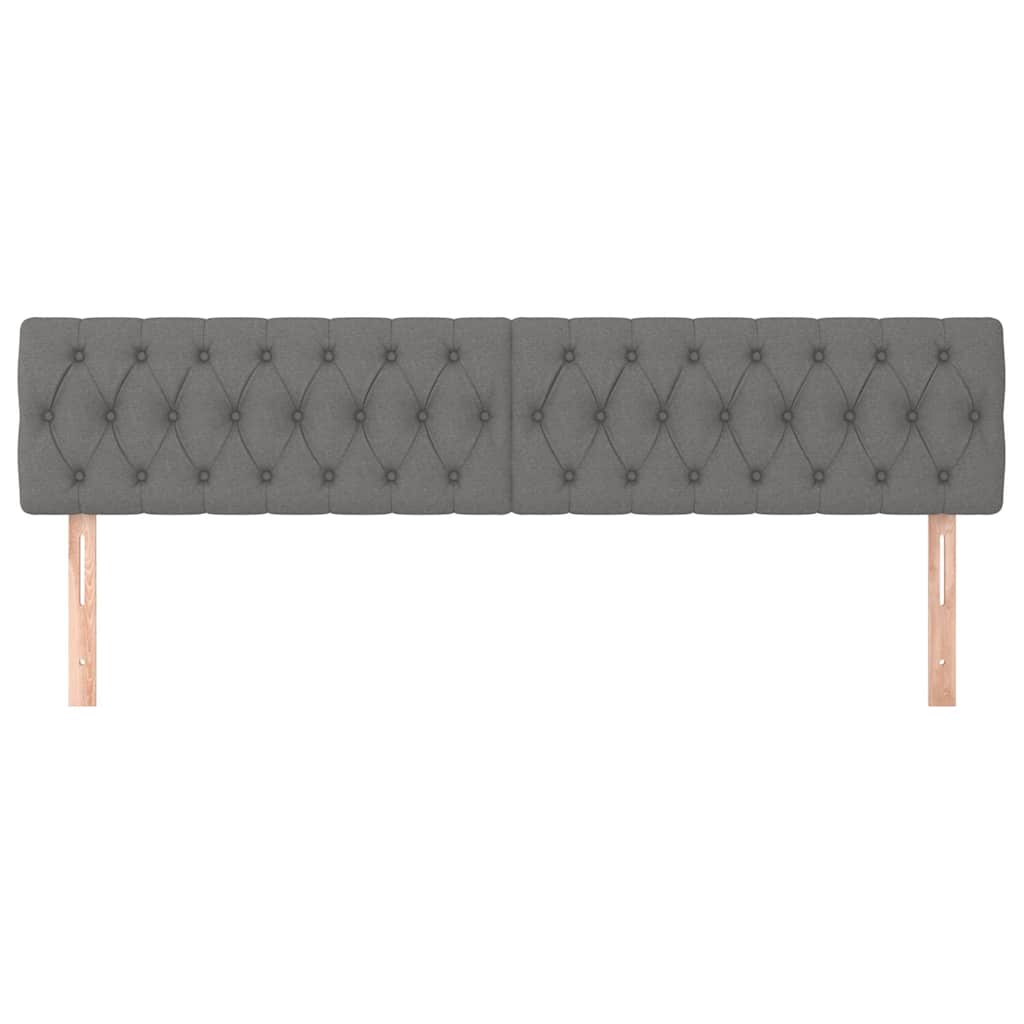 Vidaxl hoofdborden 2 st 90x7x78 88 cm stof donkergrijs