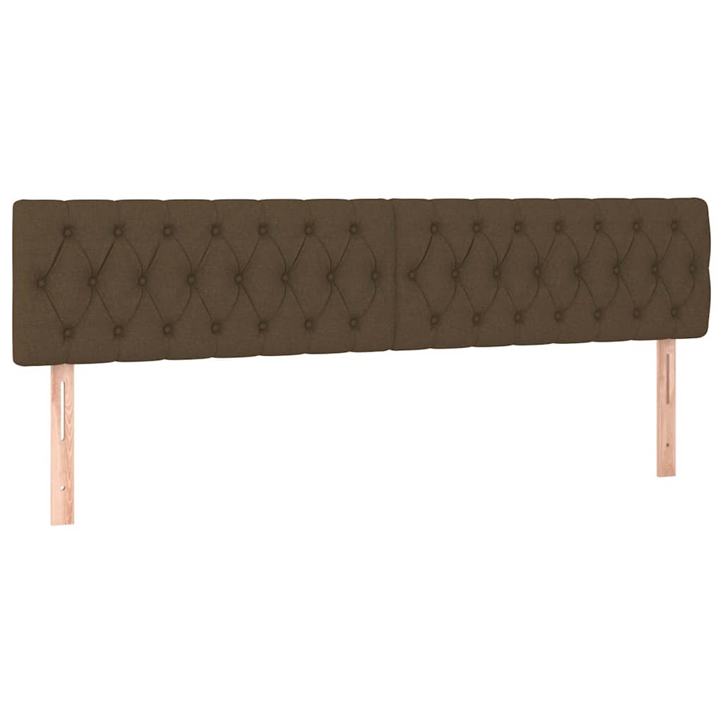 Vidaxl hoofdborden 2 st 90x7x78 88 cm stof donkerbruin
