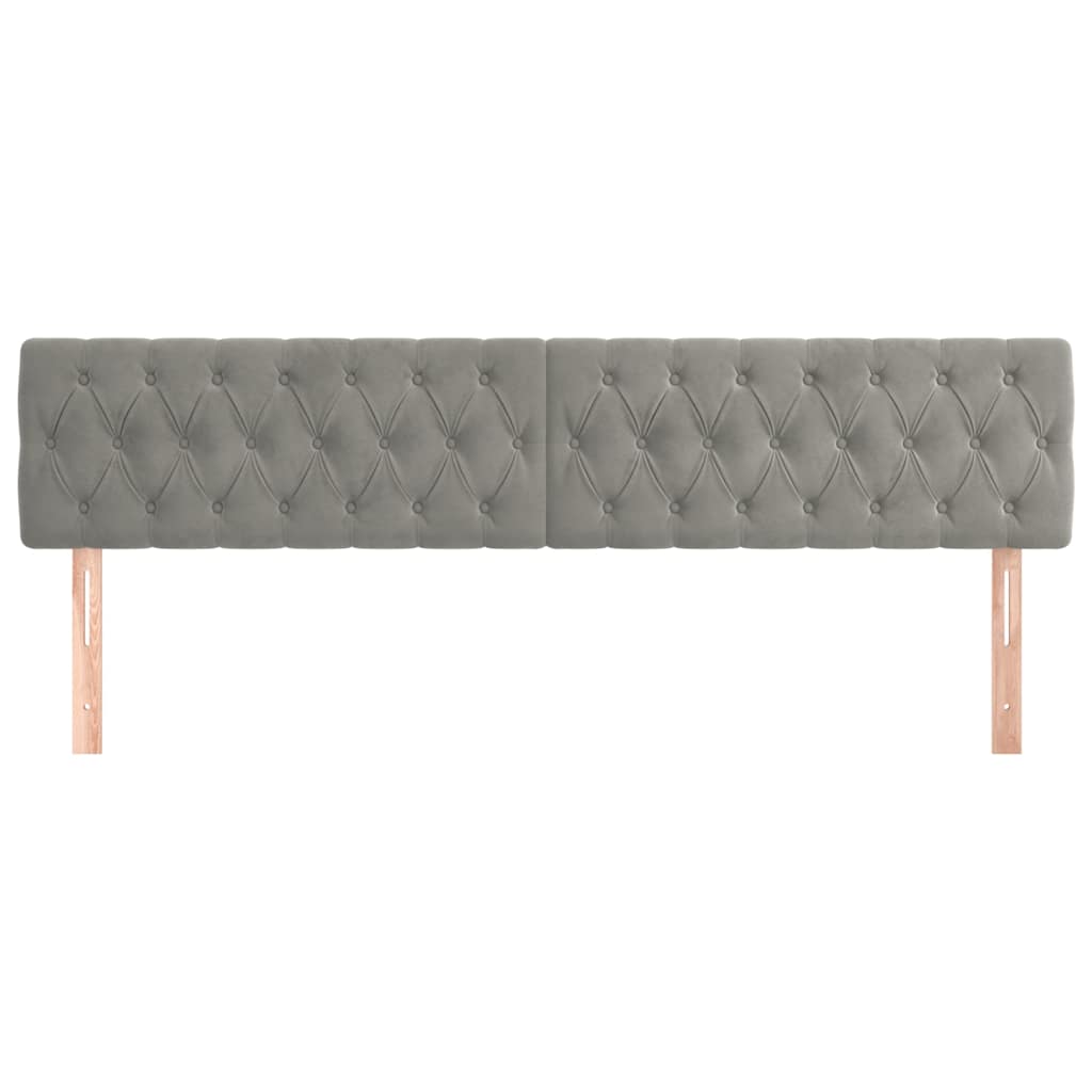Vidaxl hoofdborden 2 st 90x7x78 88 cm fluweel lichtgrijs