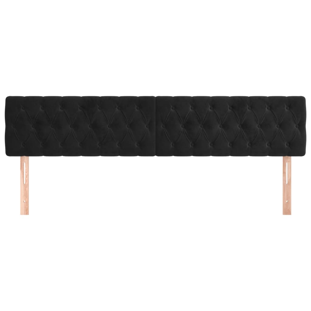 Vidaxl hoofdborden 2 st 90x7x78 88 cm fluweel zwart