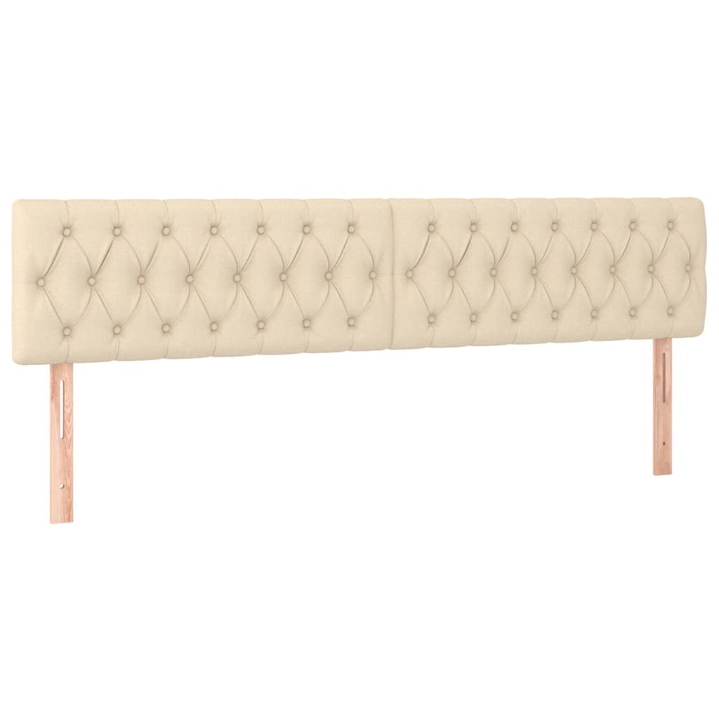 Vidaxl hoofdborden 2 st 100x7x78 88 cm stof crèmekleurig