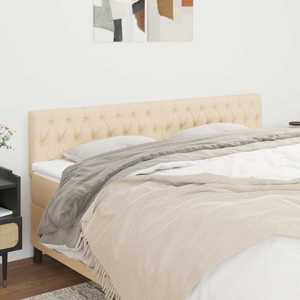 Vidaxl hoofdborden 2 st 100x7x78 88 cm stof crèmekleurig