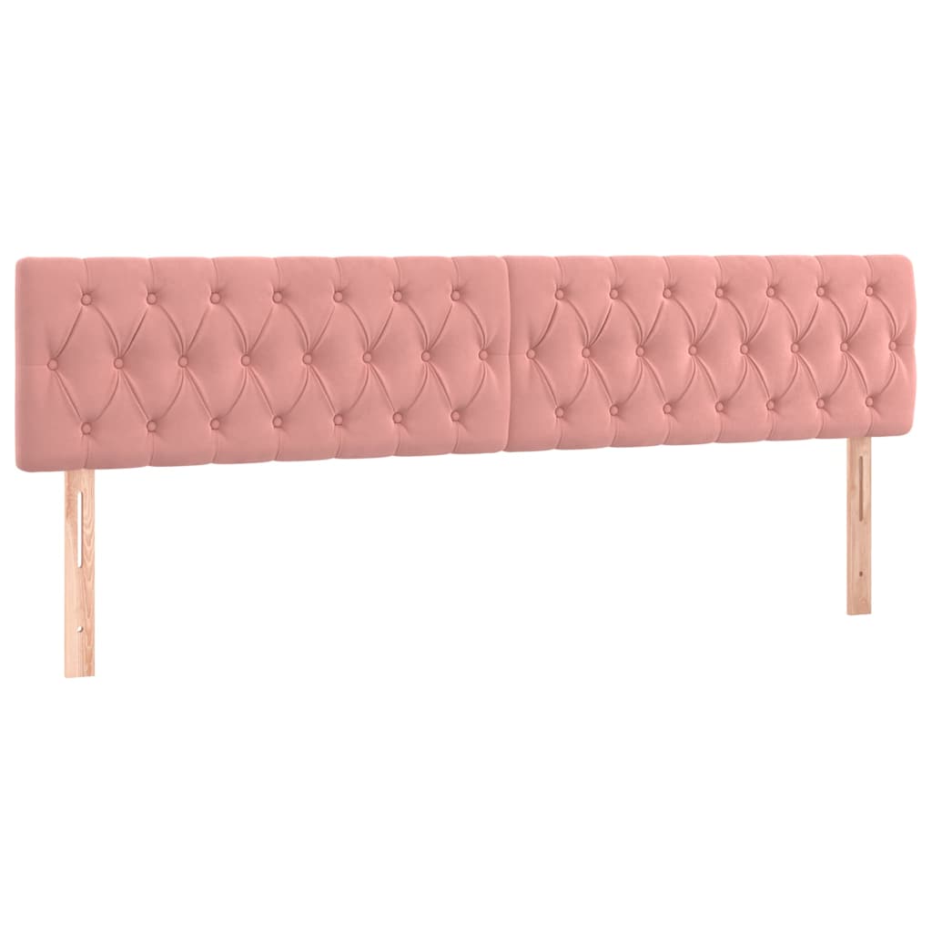Vidaxl hoofdborden 2 st 100x7x78 88 cm fluweel roze