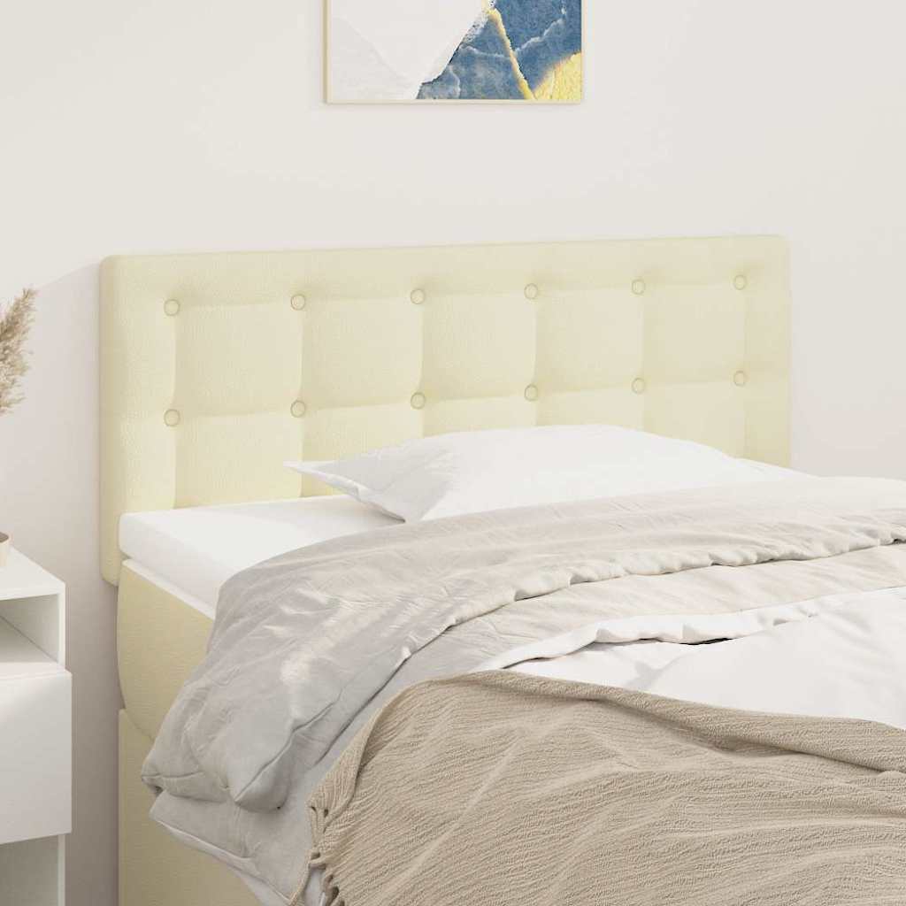 Vidaxl hoofdbord 90x5x78 88 cm kunstleer crèmekleurig