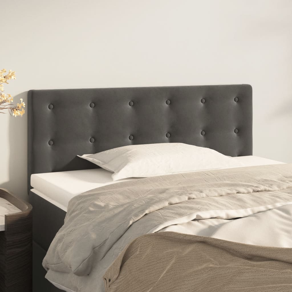 Vidaxl hoofdbord 100x5x78 88 cm fluweel donkergrijs