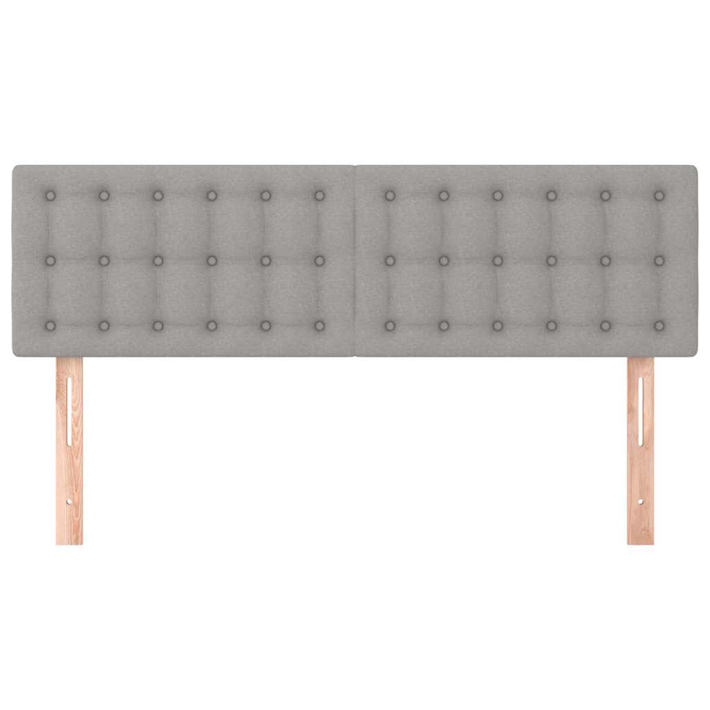 Vidaxl hoofdborden 2 st 72x5x78 88 cm stof lichtgrijs