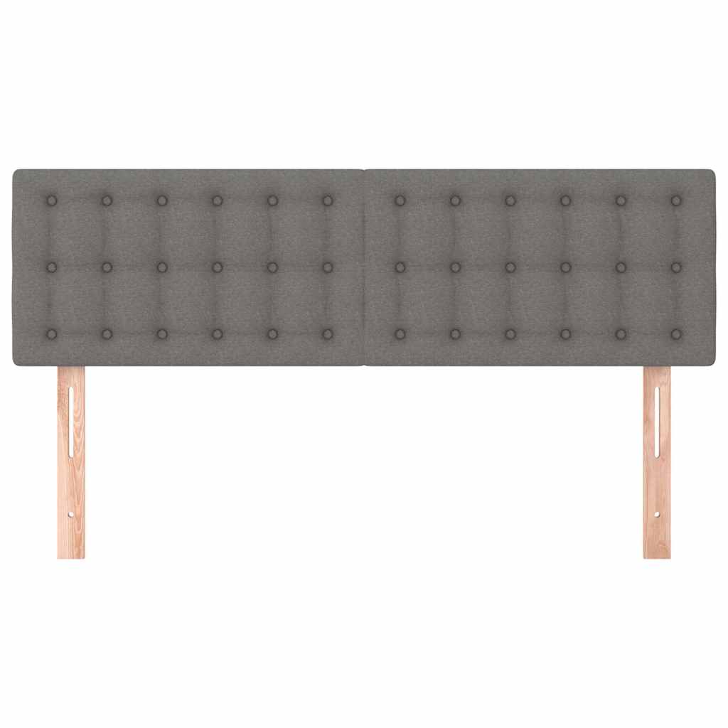 Vidaxl hoofdborden 2 st 72x5x78 88 cm stof donkergrijs