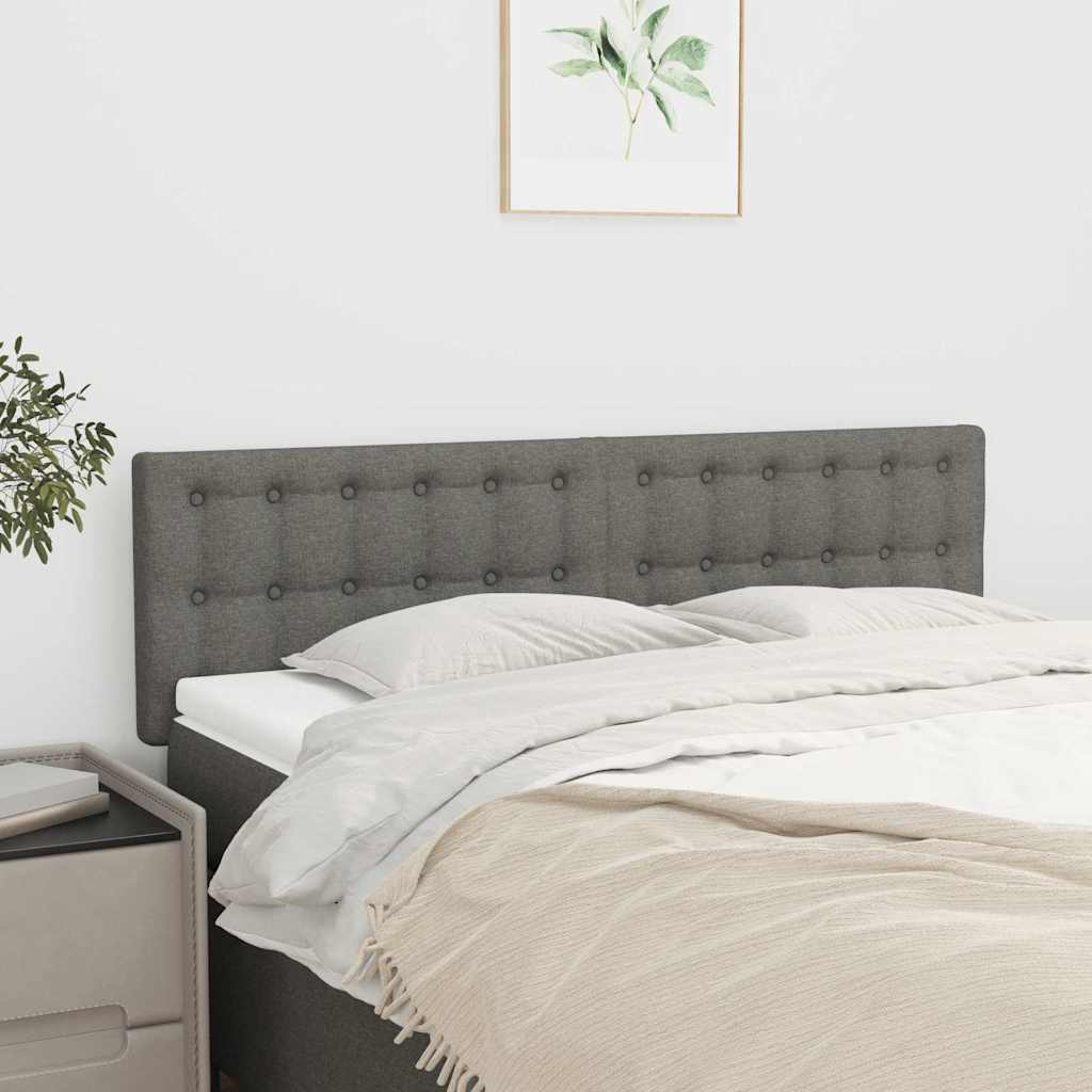 Vidaxl hoofdborden 2 st 72x5x78 88 cm stof donkergrijs