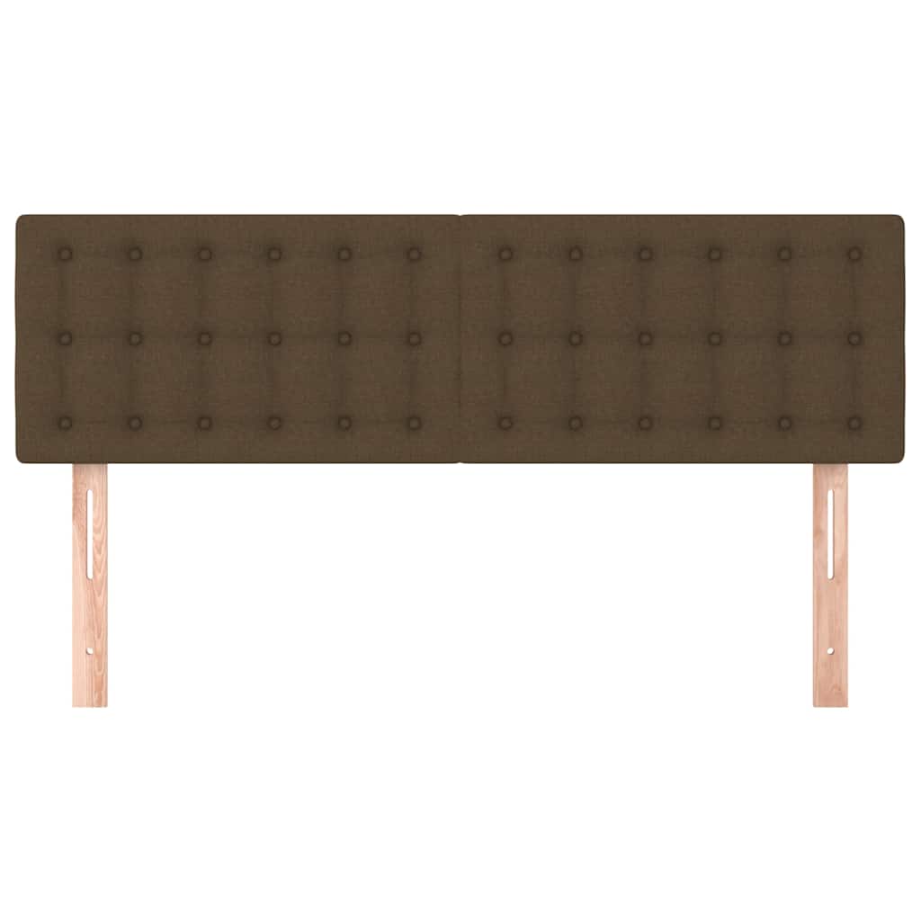 Vidaxl hoofdborden 2 st 72x5x78 88 cm stof donkerbruin