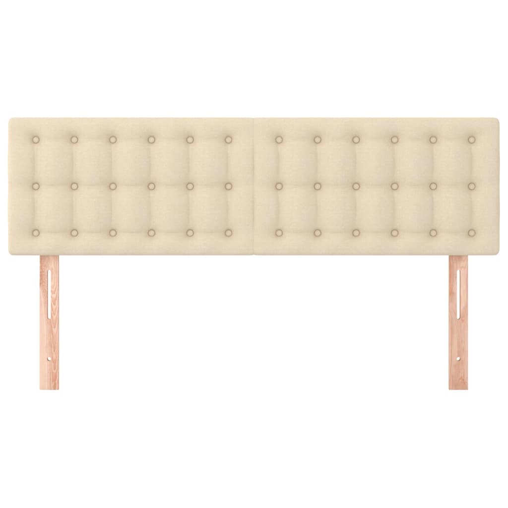 Vidaxl hoofdborden 2 st 72x5x78 88 cm stof crèmekleurig