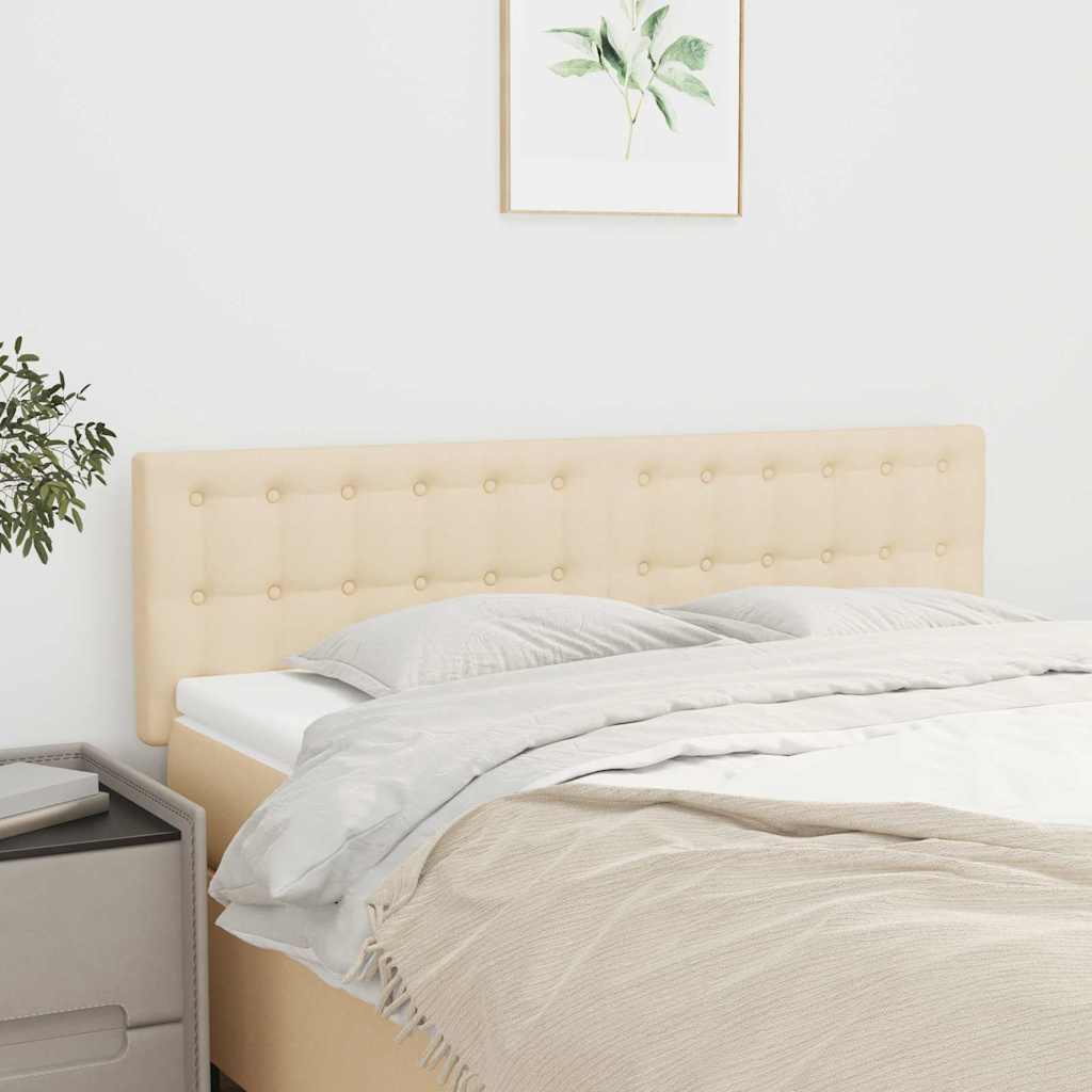 Vidaxl hoofdborden 2 st 72x5x78 88 cm stof crèmekleurig