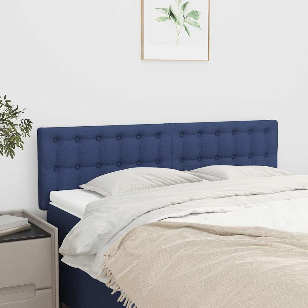 Vidaxl hoofdborden 2 st 72x5x78 88 cm stof blauw