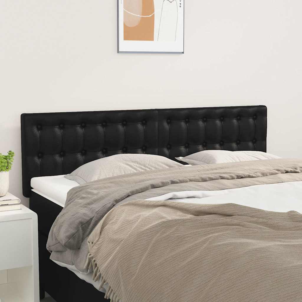 Vidaxl hoofdbordem 2 st 72x5x78 88 cm kunstleer zwart
