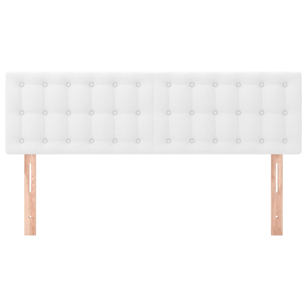 Vidaxl hoofdborden 2 st 72x5x78 88 cm kunstleer wit