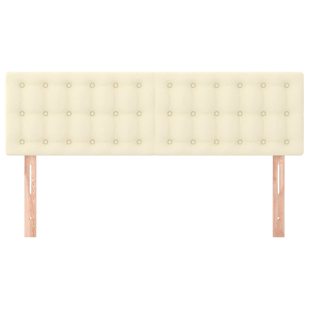 Vidaxl hoofdborden 2 st 72x5x78 88 cm kunstleer crèmekleurig