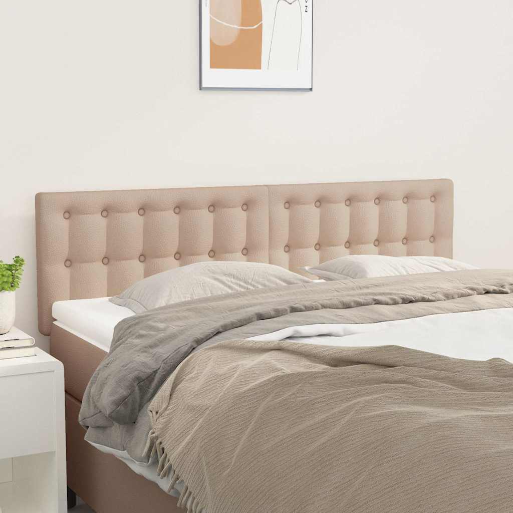 Vidaxl hoofdborden 2 st 72x5x78 88 cm kunstleer cappuccinokleurig