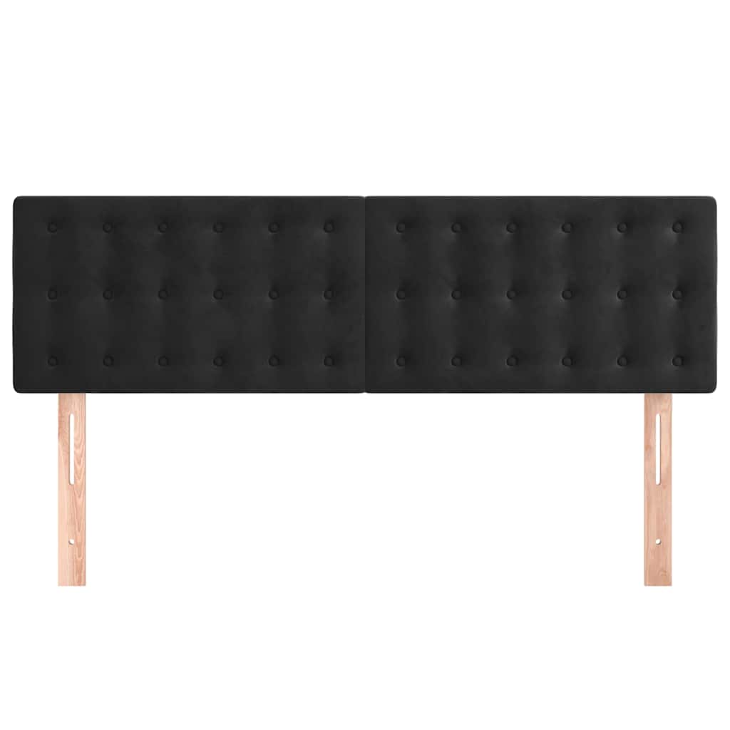 Vidaxl hoofdborden 2 st 72x5x78 88 cm fluweel zwart